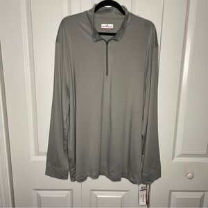 NWT Grand Slam Size XXL Gray Striped Quarter-Zip pullover Tennis Lightweight New
